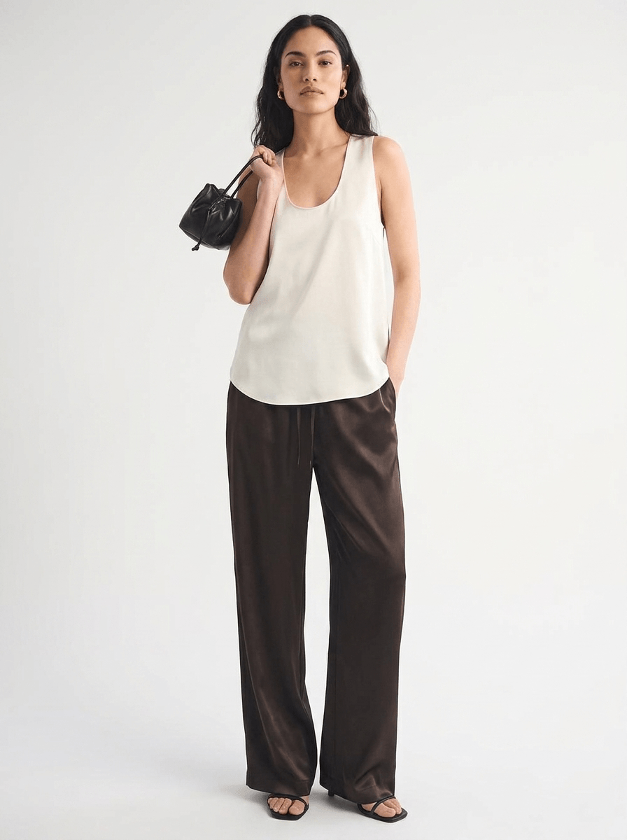 Essential Satin Top - Nude
