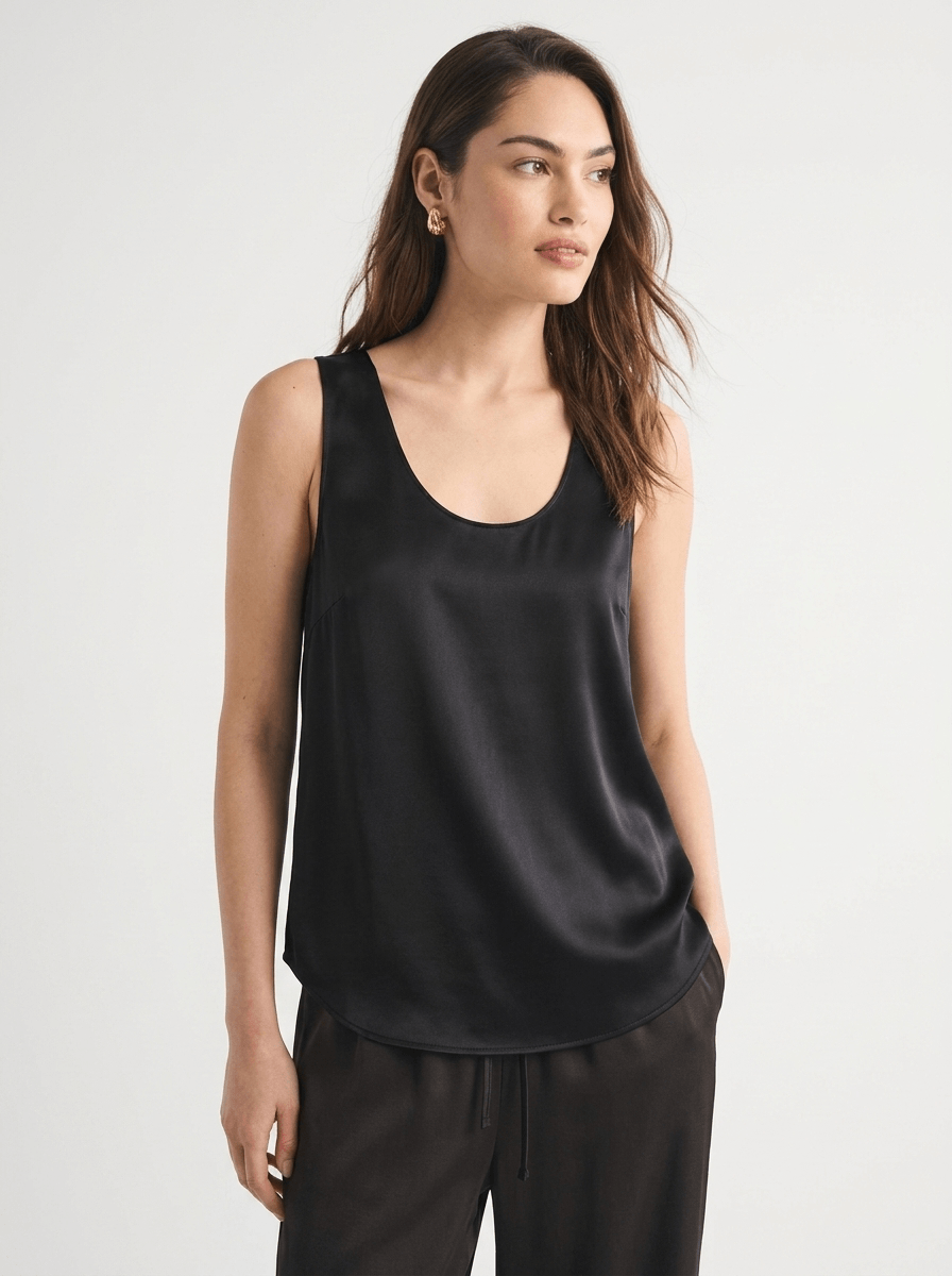 Essential Satin Top - Black