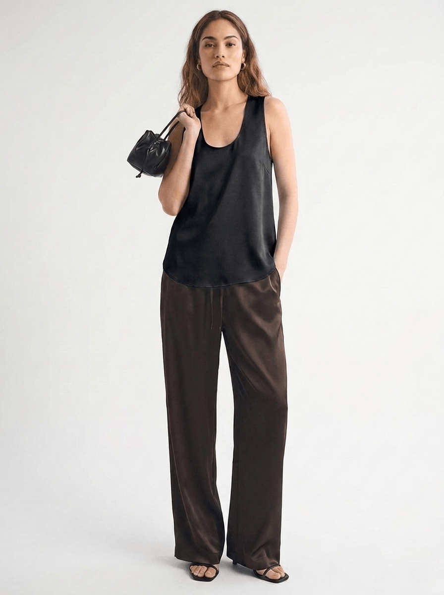 Essential Satin Top - Black