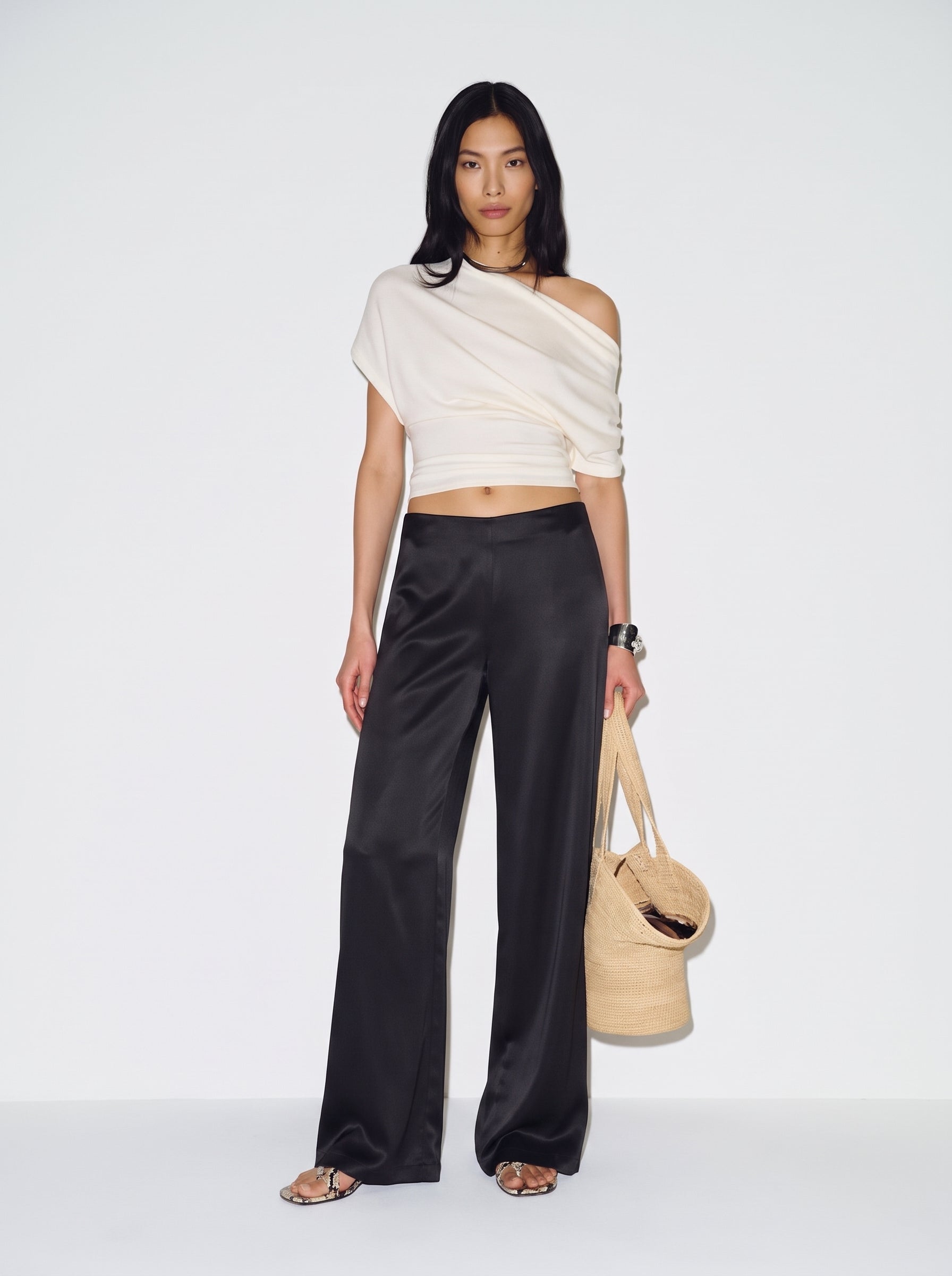 Classic Satin Pants - Black