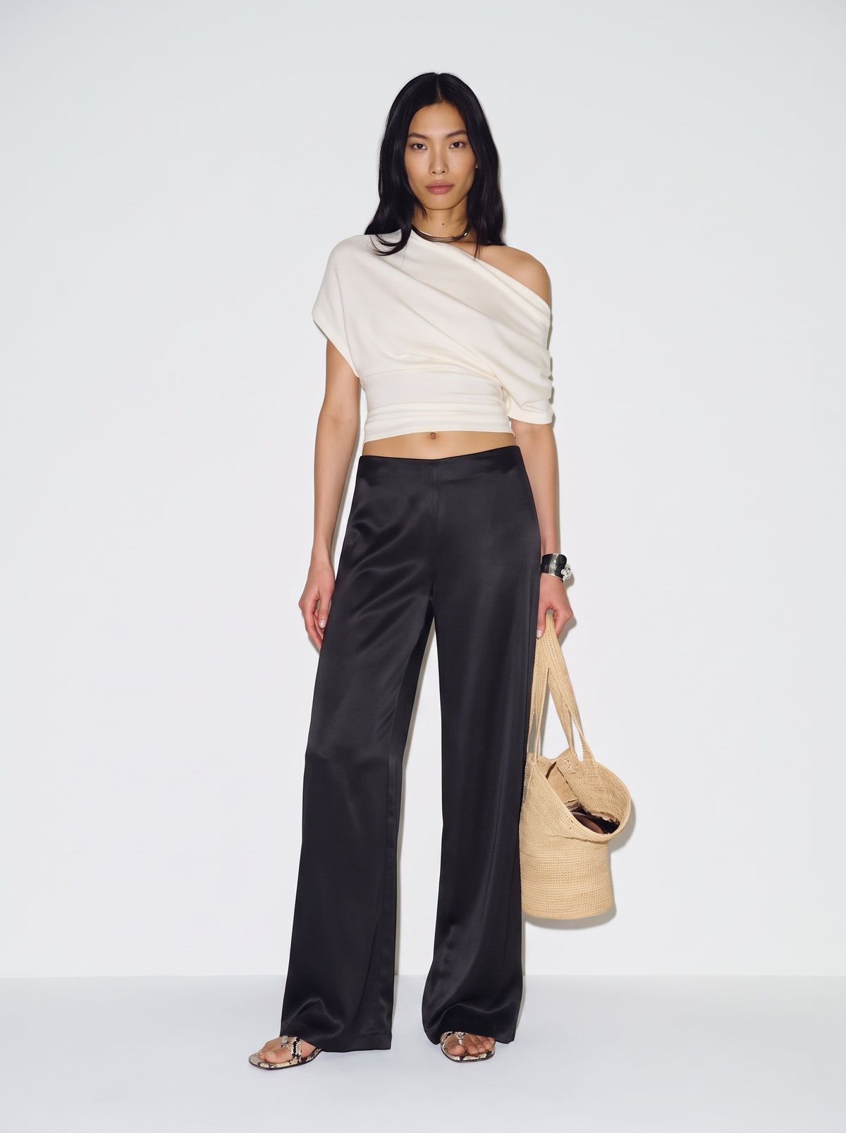 Classic Satin Pants - Black