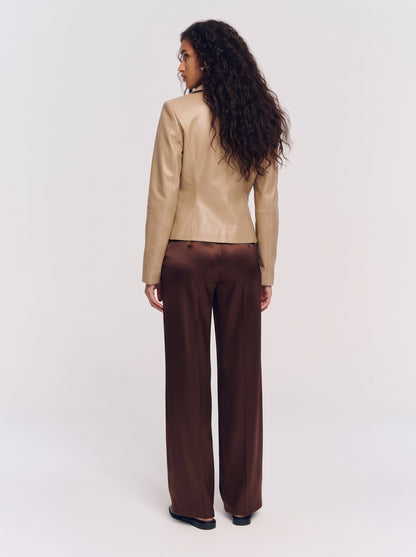 Classic Satin Pants - Espresso