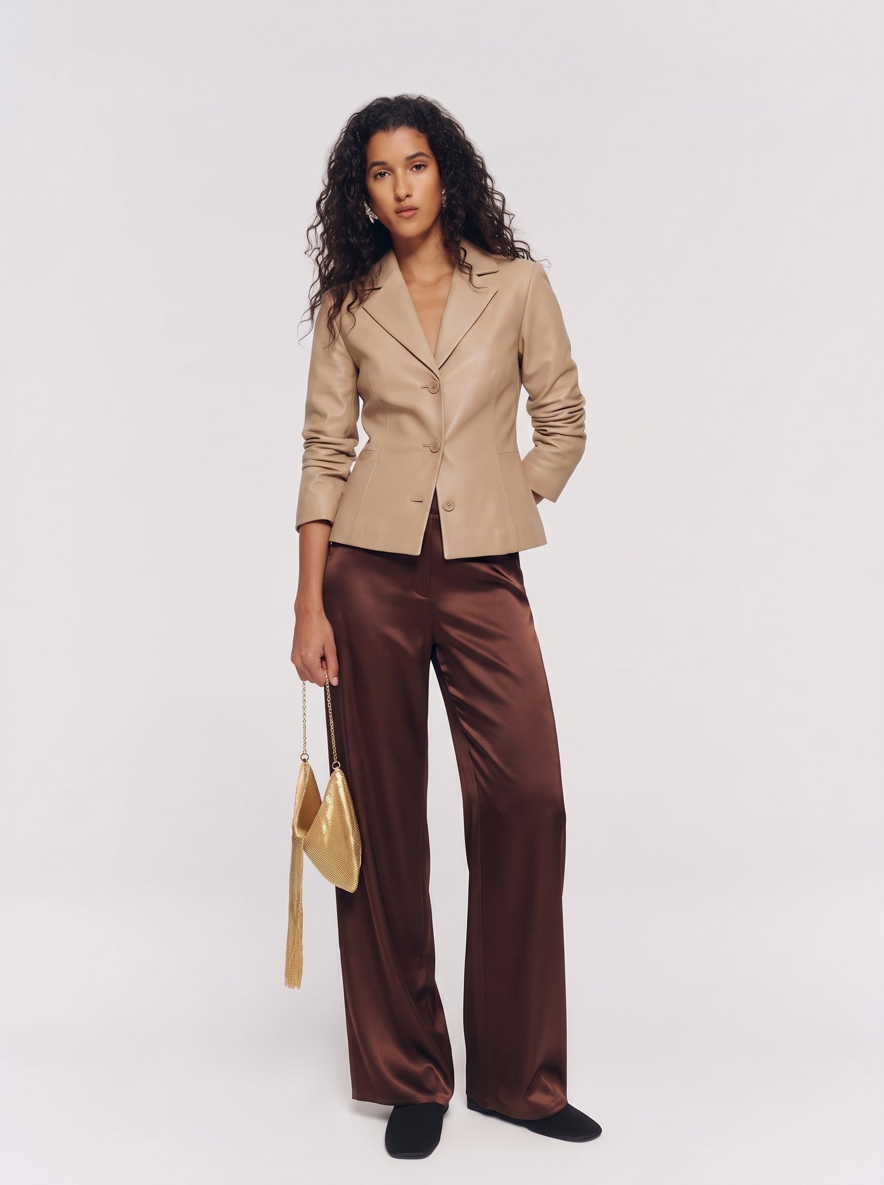 Classic Satin Pants - Espresso