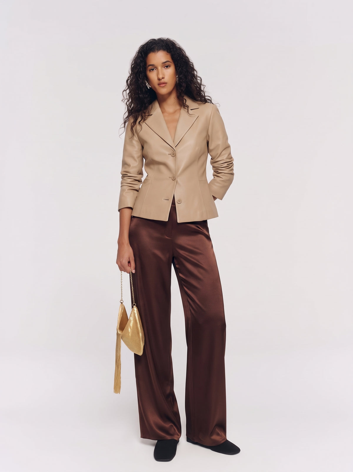 Classic Satin Pants - Espresso
