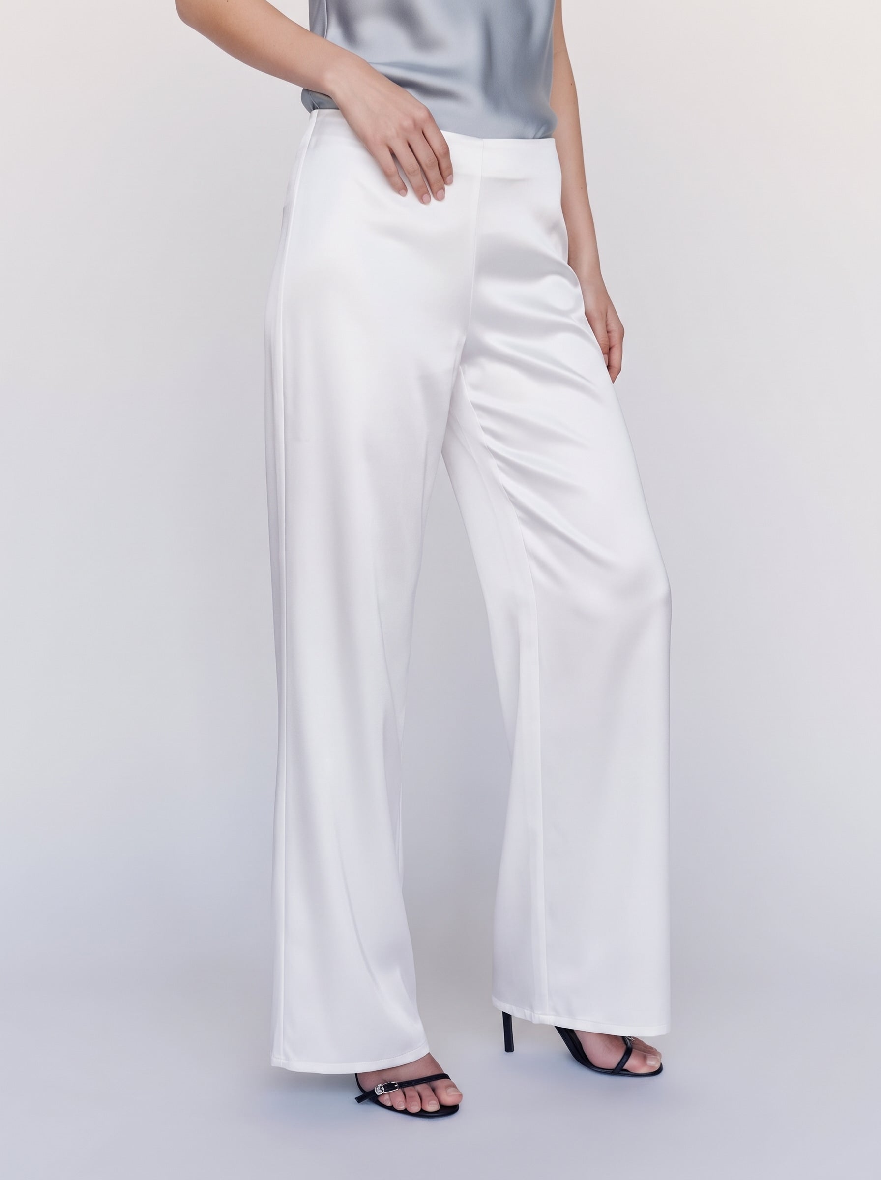 Classic Satin Pants - White