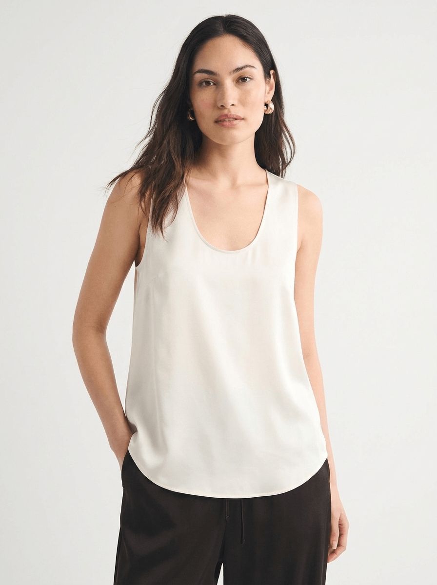Essential Satin Top - Nude